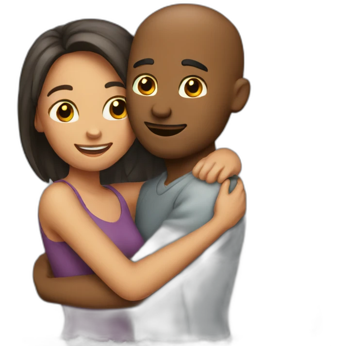 couple hugging emoji