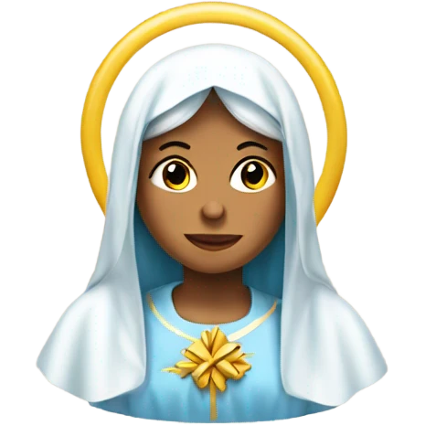 Virgin Mary with bows emoji