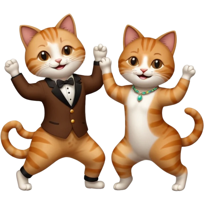Cats couple salsa dancing  emoji