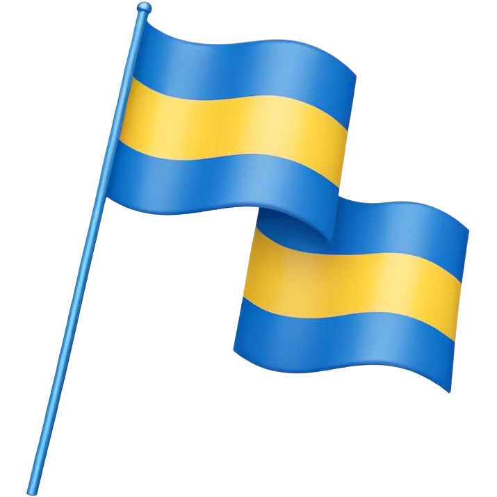 Ukrainian flag waving emoji
