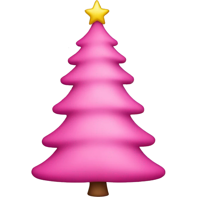 Pink Christmas tree  emoji