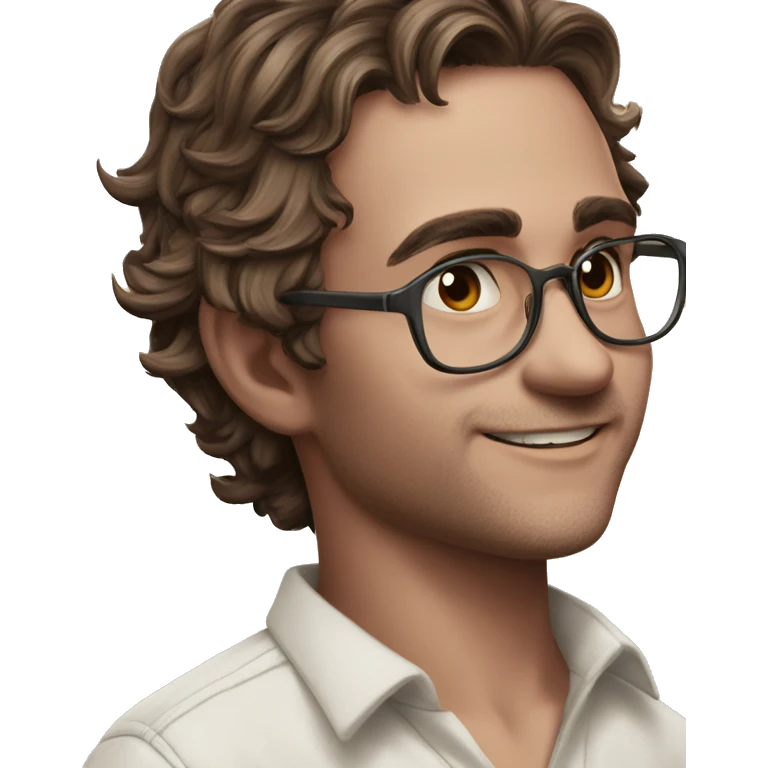 smart guy with glasses emoji