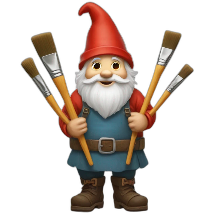 Gnomes with paintbrushes emoji