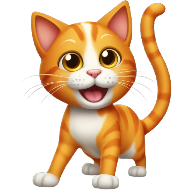 Cartoon orange cat emoji