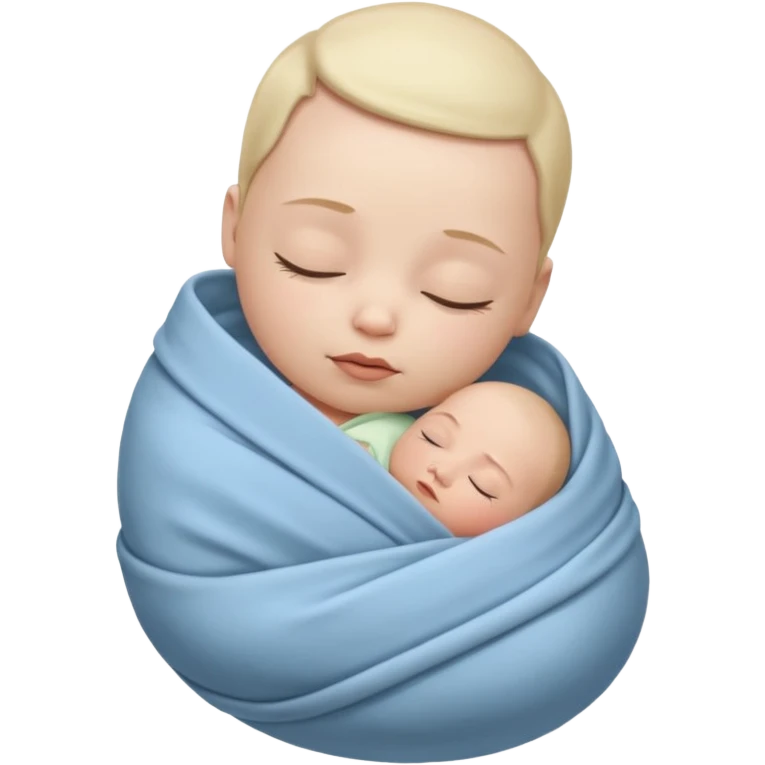 Swaddled baby emoji