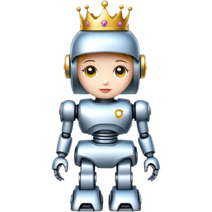 robot in princess uniform emoji