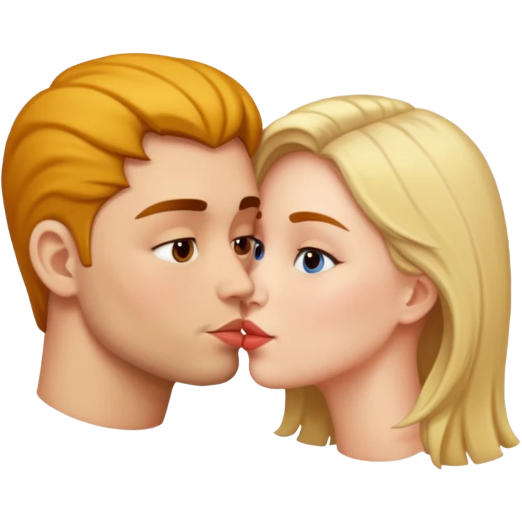 Девушка с парнем целуются  emoji