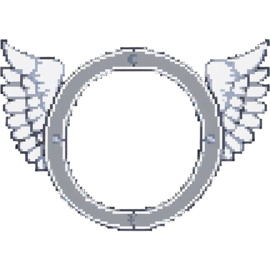Letter C in multiple shades of gray from light to dark, 50 shades of gray C, with angel halo emoji
