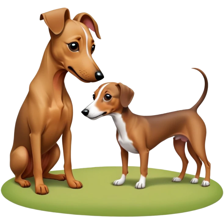 Whippet and a Dashaund  emoji
