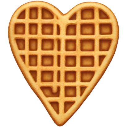 Beige heart waffle emoji