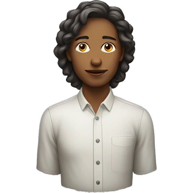 Portrait of a person which does neither looks male nor female, but inbetween emoji