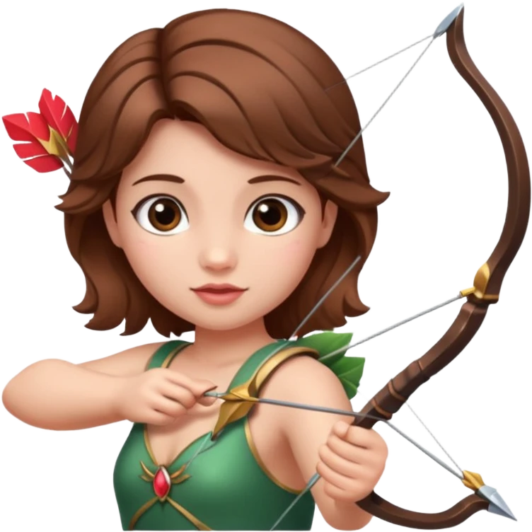 cupid heart brown hair emoji