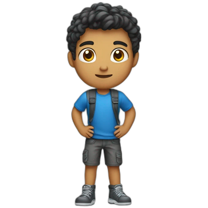 A standing boy wearing action clothes emoji