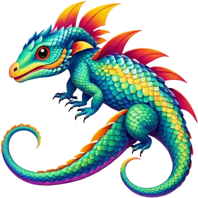 Tropical Exotic Fakémon-fantasy-creature, full body emoji
