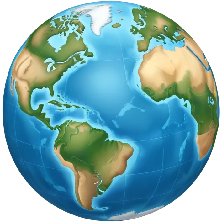 Earth globe showing continents and oceans emoji
