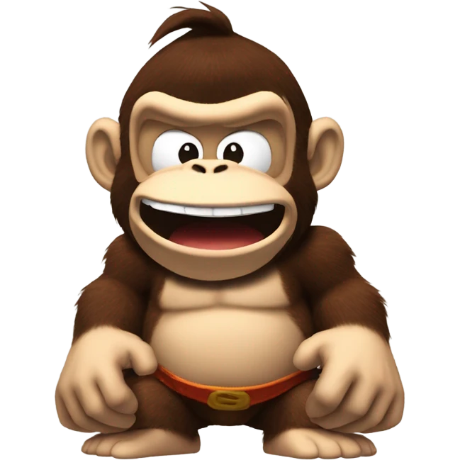 Donkey Kong at a loss for words emoji
