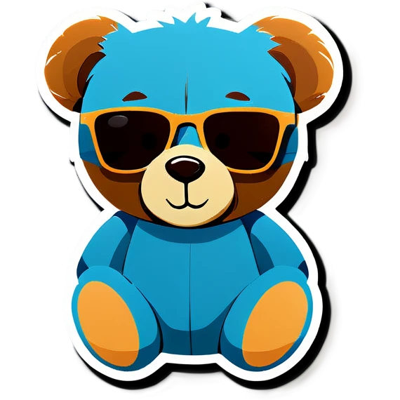 Teddy bear with sunglasses emoji