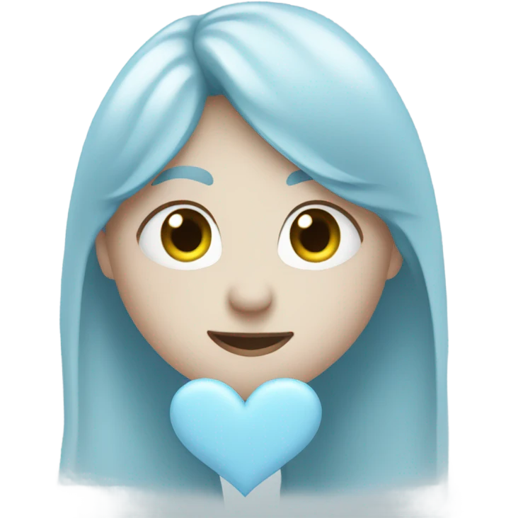 pale blue heart emoji