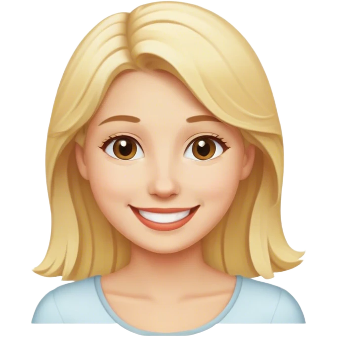 blonde haired smile lady emoji