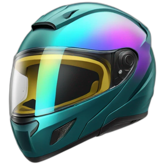 prismatic motorcycle helmet emoji
