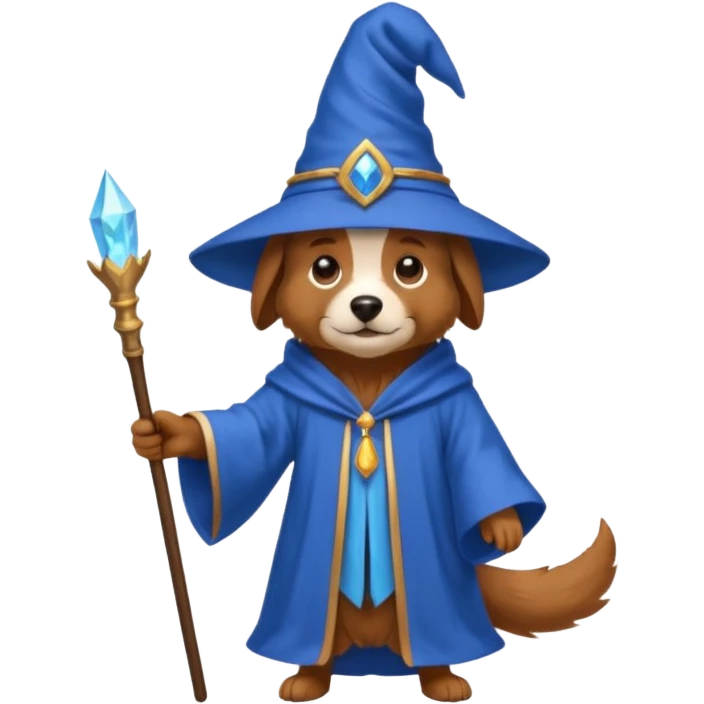 Dog wizard emoji