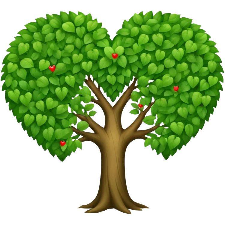heart-shaped tree emoji