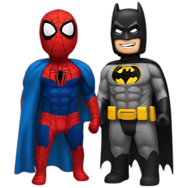 spiderman and batman emoji
