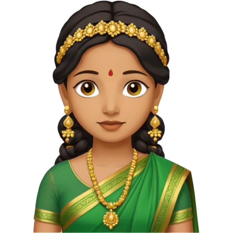 Maharastrian woman with nath emoji