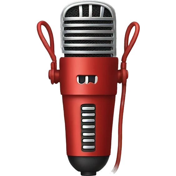 make a red mic with a line on it emoji