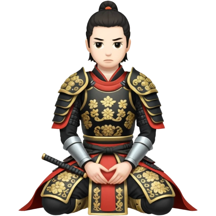 seppuku, kneeling samurai emoji