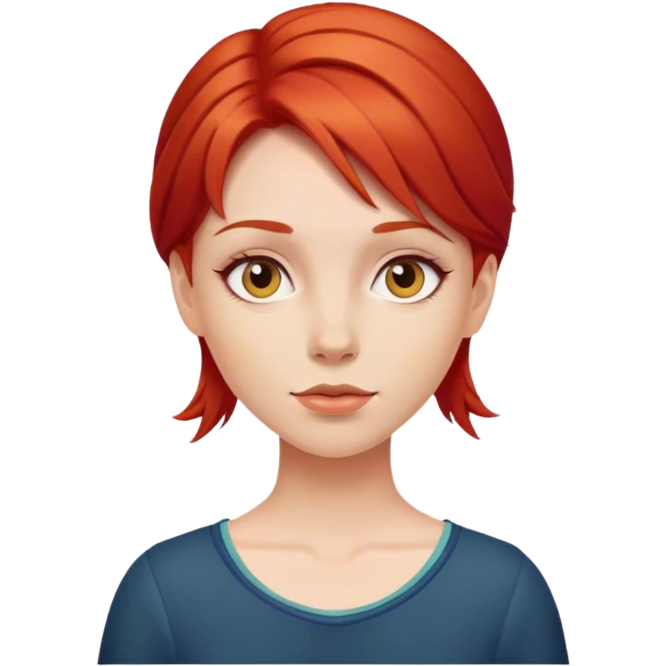 Chica con cabello color rojo  emoji
