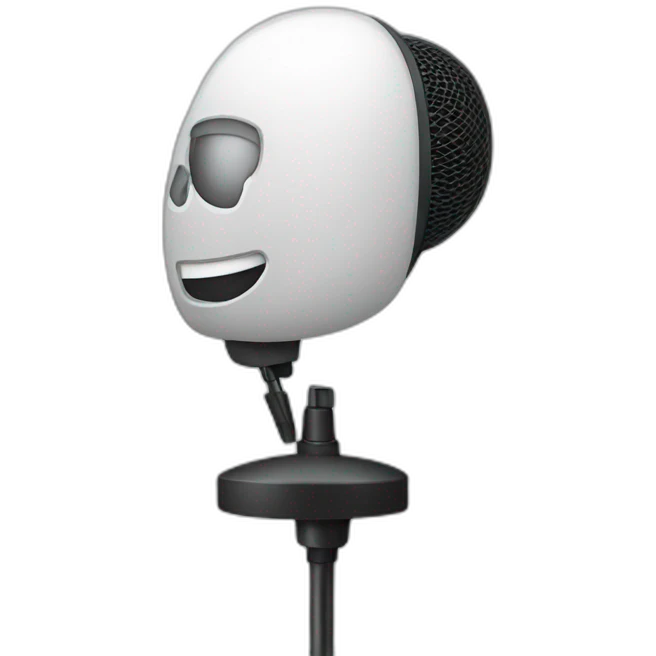 speakers with a microphone emoji