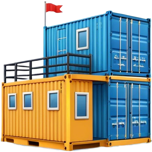 House from a sea container emoji