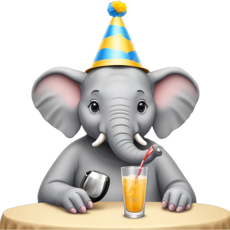 elephant at a restaurant table emoji