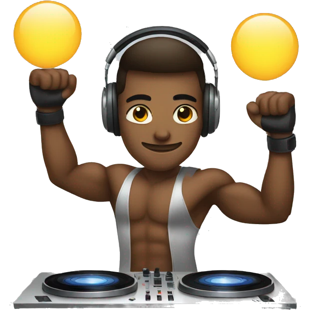 STRONG MAN DJING emoji