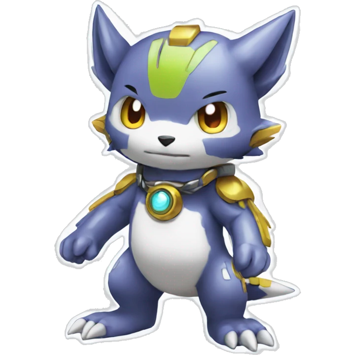 cute cool edgy shiny Digimon-Fakemon-animal full body emoji