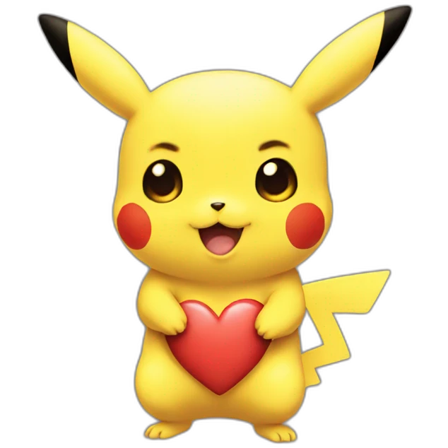 pikachu heart eyes emoji