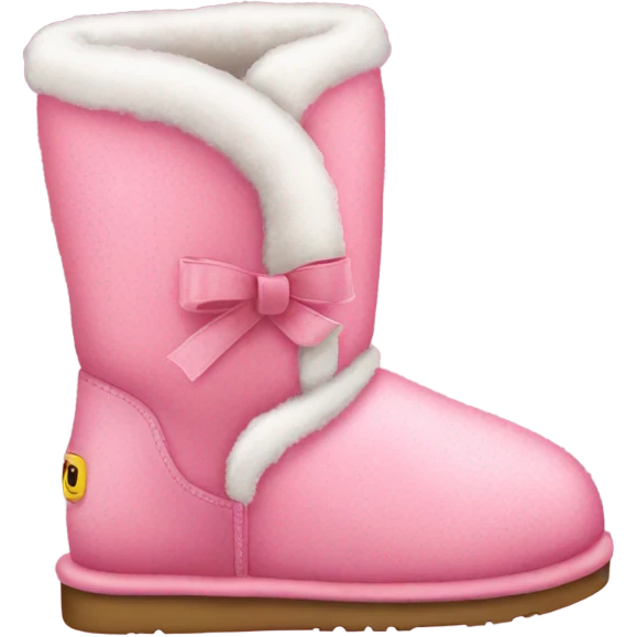 coquette pink Christmas Uggs emoji