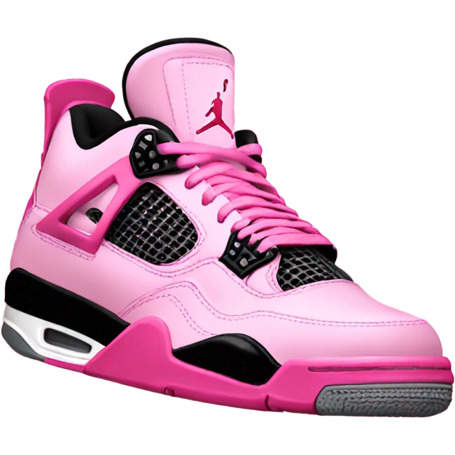 pink jordan 4 emoji