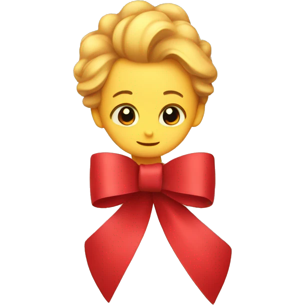 cute red ribbon  emoji