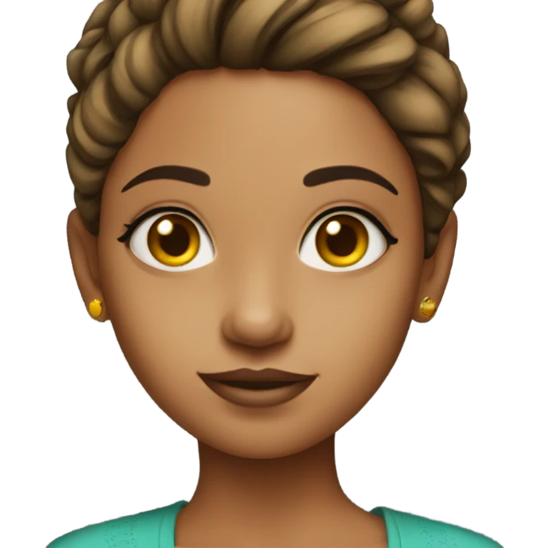 Girl wearing tikka emoji
