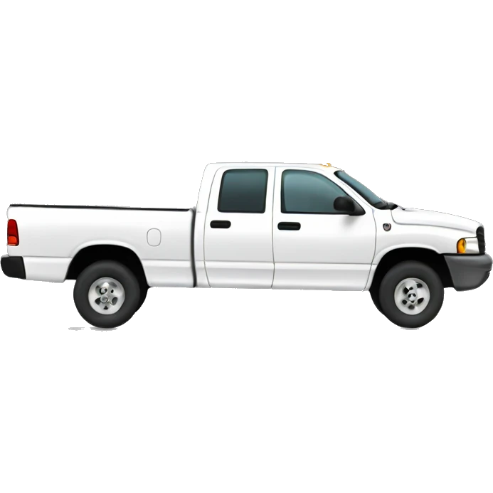 1996 dodge white truck crew cab emoji