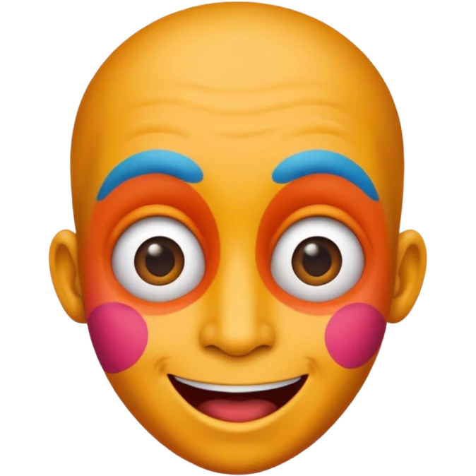 crazy colorful human jolly, head only emoji