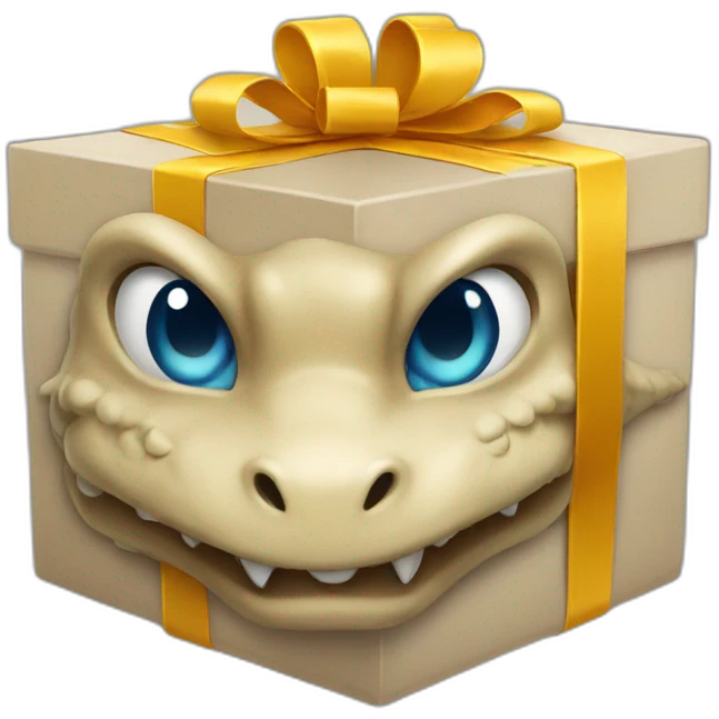 dragon from gift box emoji