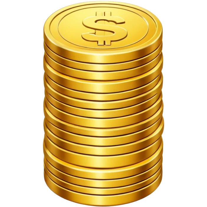 Gold coin stack emoji