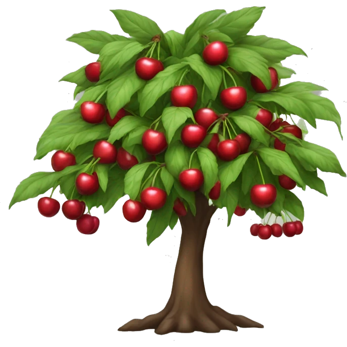 Cherry fruit tree emoji