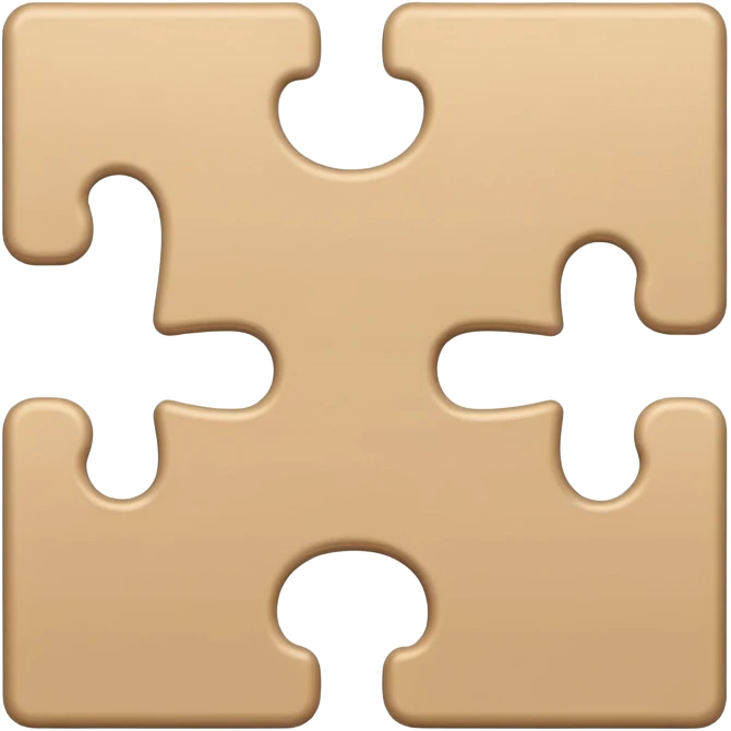 🧩🧩🧩 single-puzzle-piece-in-a-beige-color,-representing-a-flexible-or-undefined-category emoji