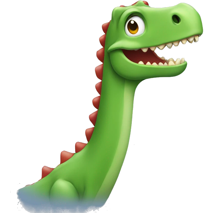 A long neck Christmas dinosaur  emoji