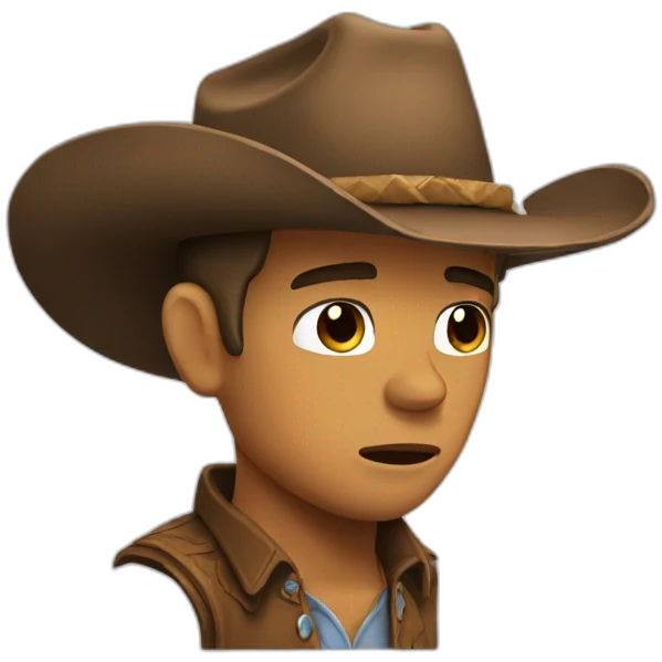 crying cowboy emoji