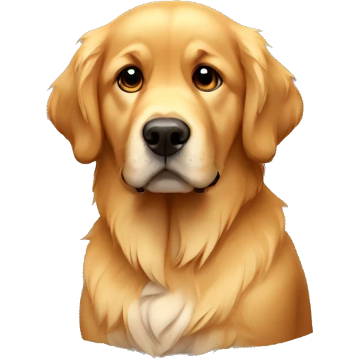 cachorro Golden retriver triste emoji